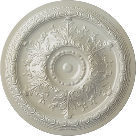 Ekena Millwork Oslo Ceiling Medallion (Fits Canopies up to 7 5/8"), Hand-Painted Flash Blue, 38 3/8"OD x 2 7/8"P CM38OSFBS